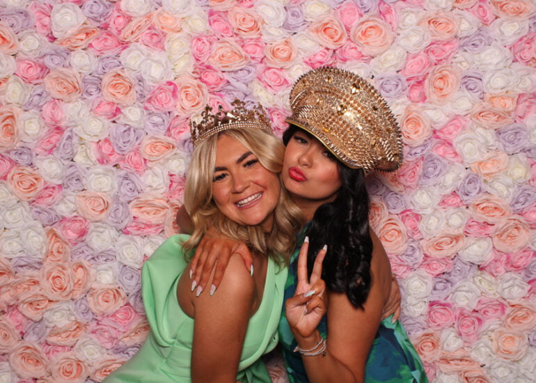 VIP Factory Flower Wall Open Photo Booth Hire Glasgow (4)