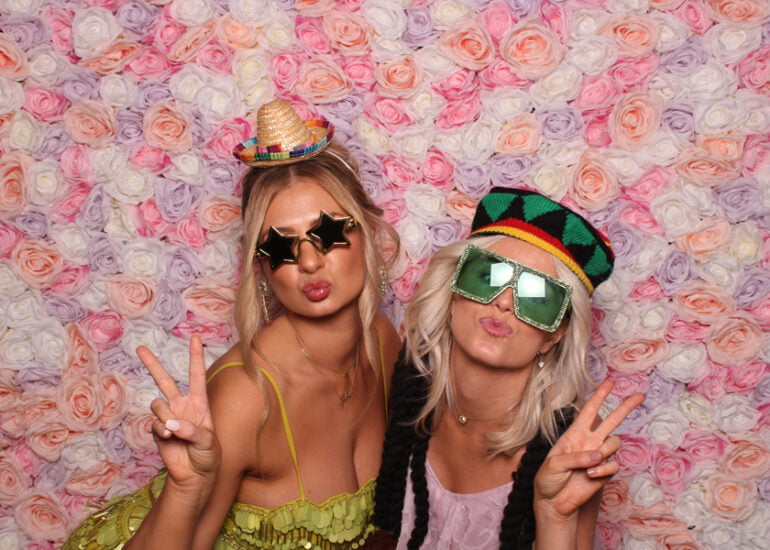 VIP Factory Flower Wall Open Photo Booth Hire Glasgow (5)