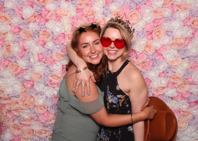 VIP Factory Flower Wall Open Photo Booth Hire Glasgow (8)