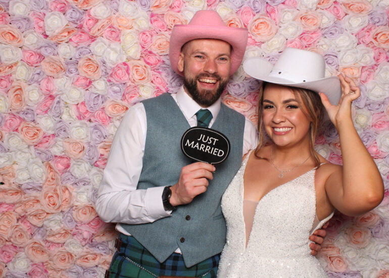 Wedding Flowerwall Photo Booth Hire in Glasgow Edinburgh Scotland