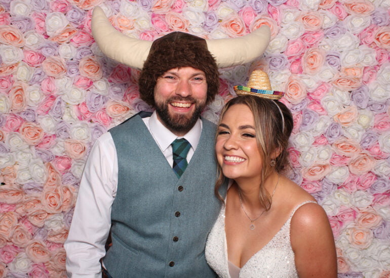 Wedding Flowerwall Photo Booth Hire in Glasgow Edinburgh Scotland