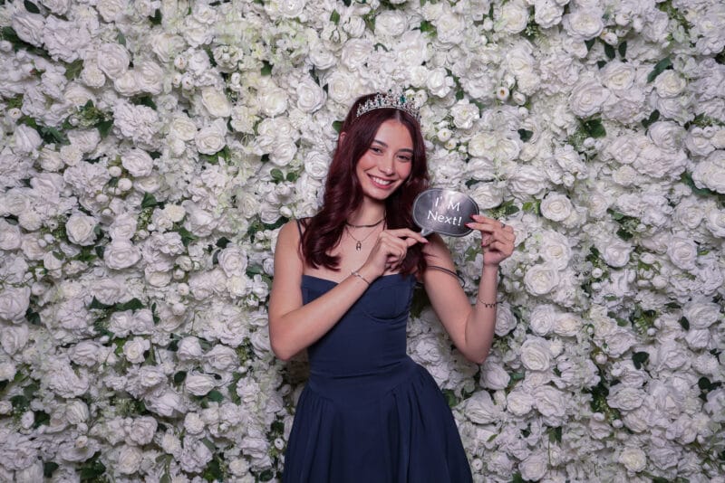 Flower wall photo booth
