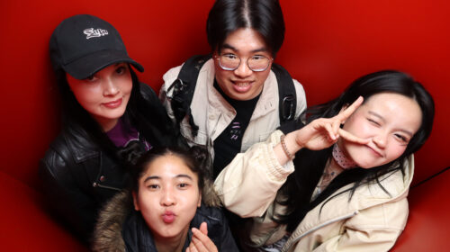 korean style high angle photo booth